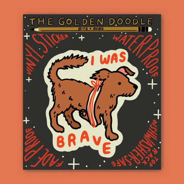 The Golden Doodle - Vinyl Sticker - I Was Brave 