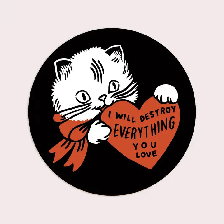 Stay Home Club - Vinyl Sticker - Destroy (Cat)