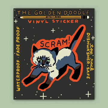 The Golden Doodle - Vinyl Sticker - Scram