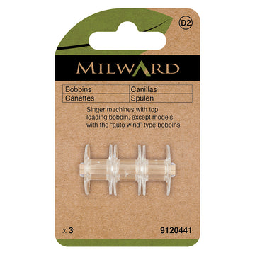 Milward - Plastic Bobbins - Singer - 3pc