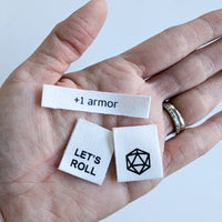 Intensely Distracted - Sewing Label - Let's Roll. D20.