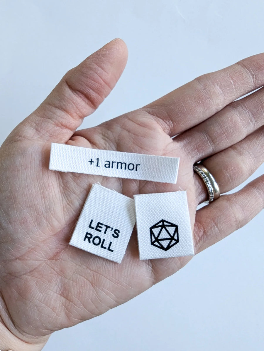 Intensely Distracted - Sewing Label - Let's Roll. D20.