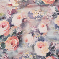 Linen - Digital Print - Roses - Dusty Rose