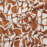 Rayon - Picasso Poplin - Print - Rust Ivory