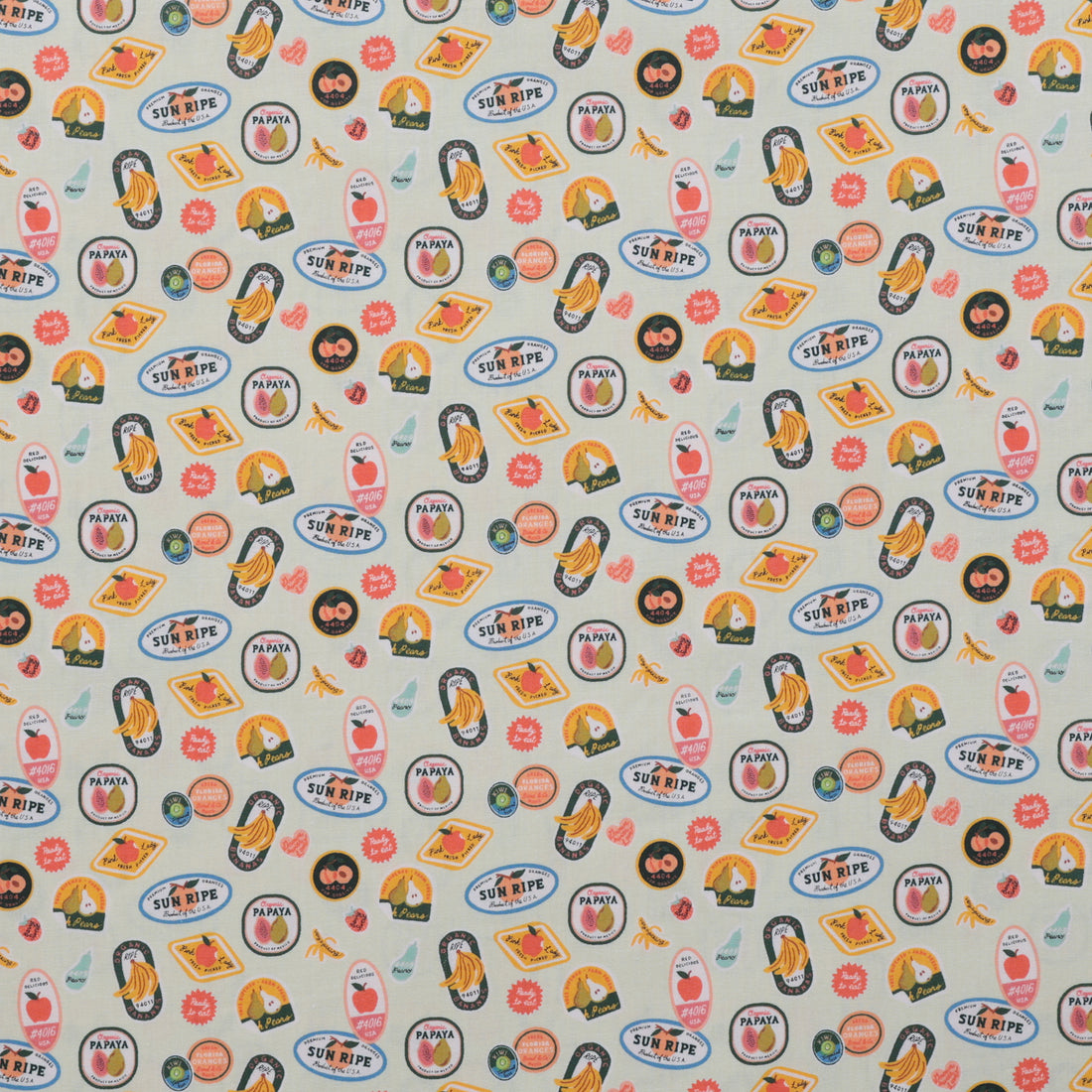 Rifle Paper Co. - Cotton - Orchard - Fruit Stickers - Khaki