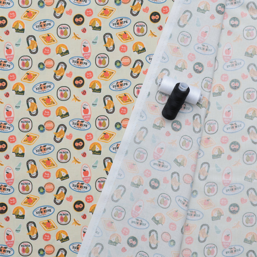 Rifle Paper Co. - Cotton - Orchard - Fruit Stickers - Khaki