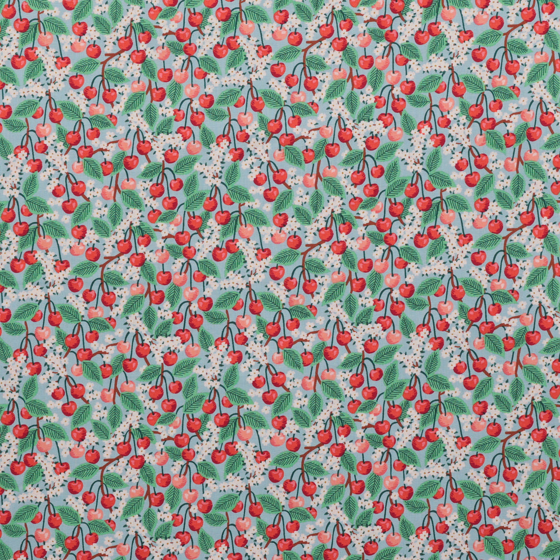 Rifle Paper Co. - Cotton - Orchard - Cherry Blossom - Light Blue