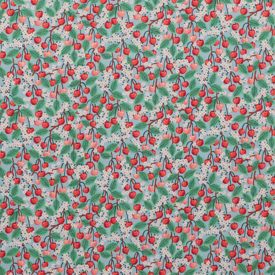 Rifle Paper Co. - Cotton - Orchard - Cherry Blossom - Light Blue