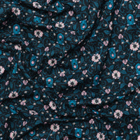 Ruby Star - Cotton - Dog Park - Pitbull Floral - Teal Navy