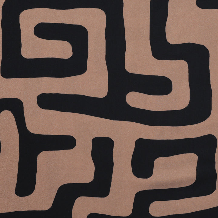 Viscose - Noelle - Digital Twill Print - Coffee Black