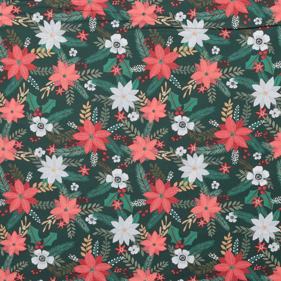 Mia Charro - Cotton - Christmas Spirit - Greenery Love - Green