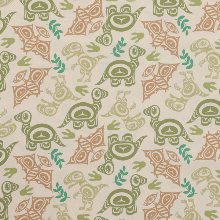 Yasakw Designs - Poplin - Haida Dino - Beige