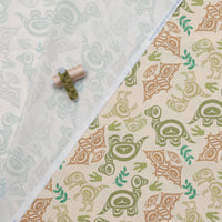 Yasakw Designs - Poplin - Haida Dino - Beige