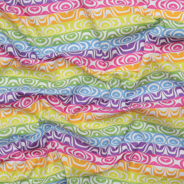 Yasakw Designs - Poplin - Linear - Neon