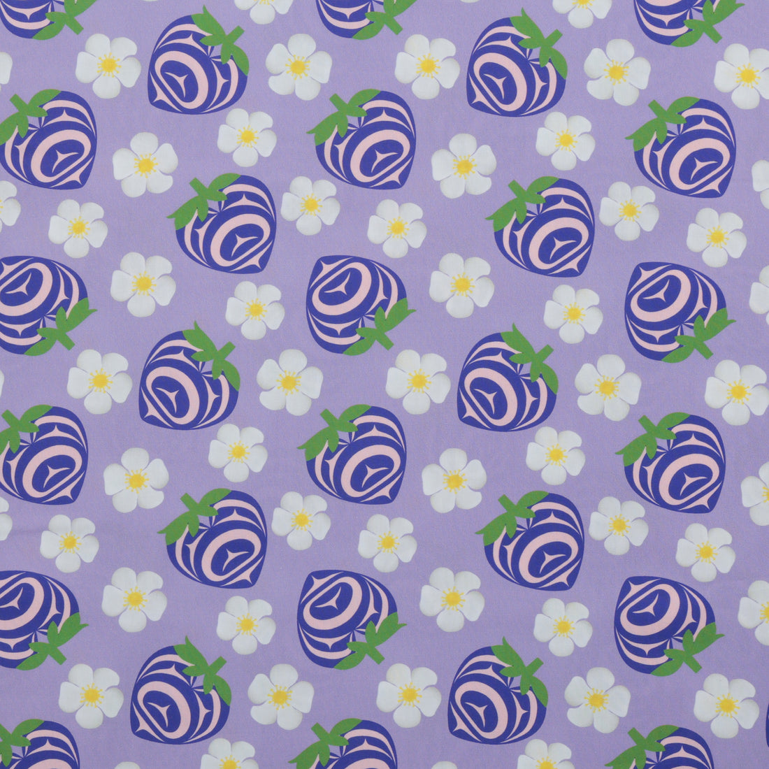 Yasakw Designs - Poplin - Strawberry - Lavender