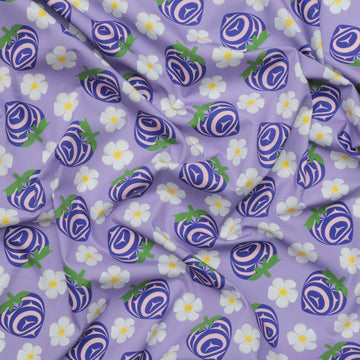 Yasakw Designs - Poplin - Strawberry - Lavender