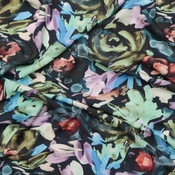 Viscose - Crepe - Digital Print - Black Multi