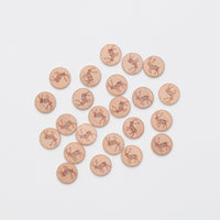 Buttons - 2 Hole - Wood - 23mm - Deer