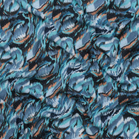 Viscose - Crinkle Print - Blue Brown