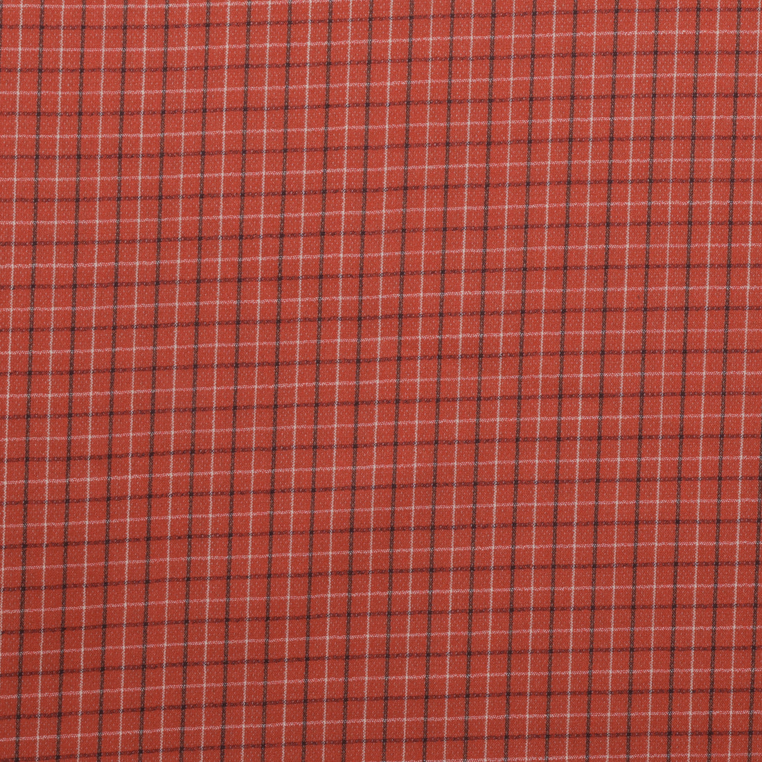 Wool - Double Face Suiting - Plaid Gabardine - Scarlet Taupe