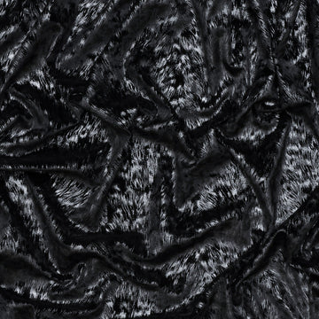 Poly - Printed Velour - Silver Black