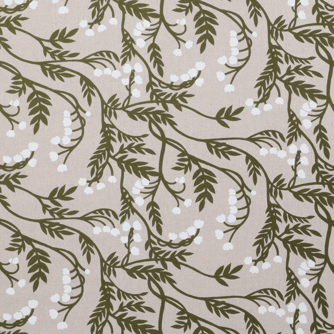 Figo - Cotton Linen - Grove - Branches - Green