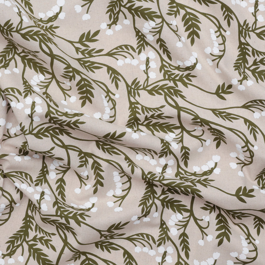 Figo - Cotton Linen - Grove - Branches - Green