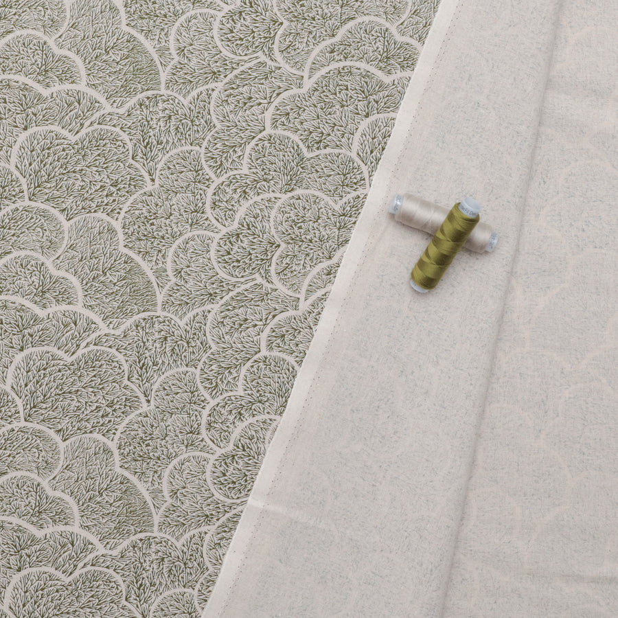 Figo - Cotton Linen - Grove - Trees - Green