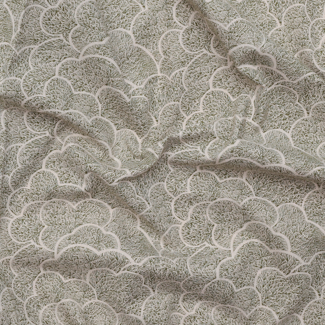 Figo - Cotton Linen - Grove - Trees - Green