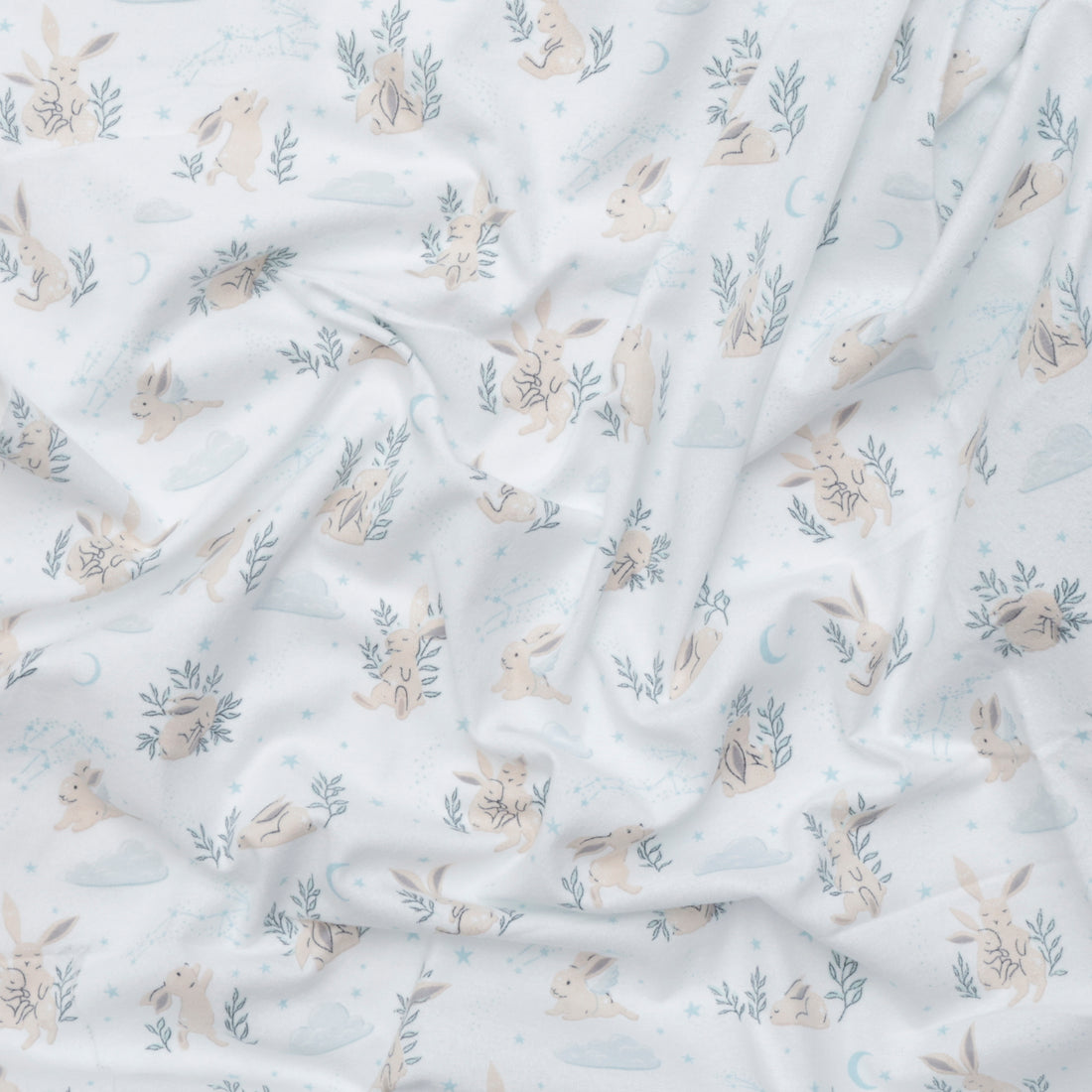 Camelot - Flannel - Bunny Dreams - White