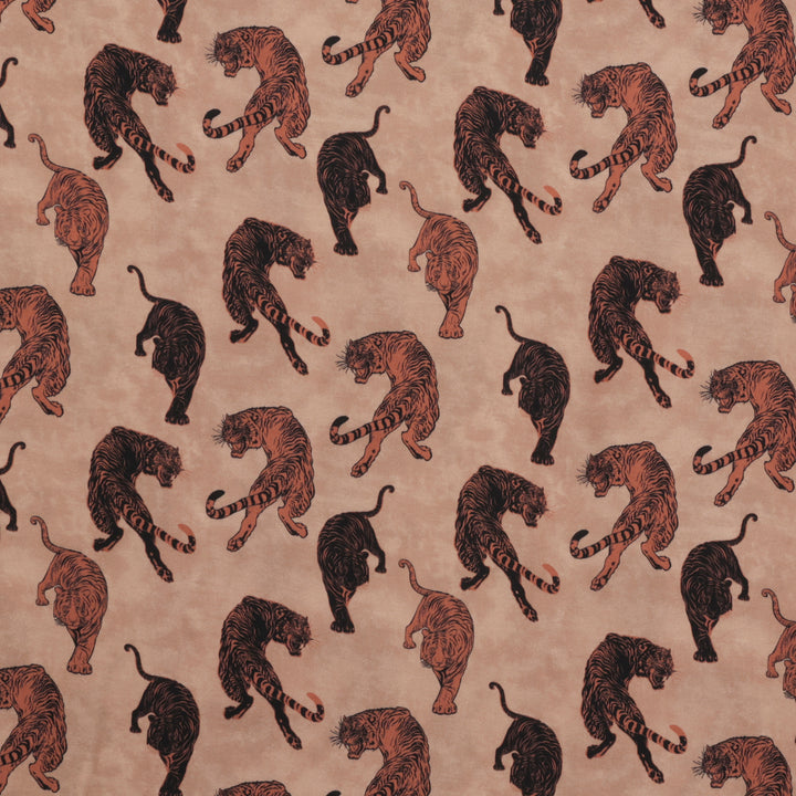 Viscose - Heidi - Challis Print - Camel Black