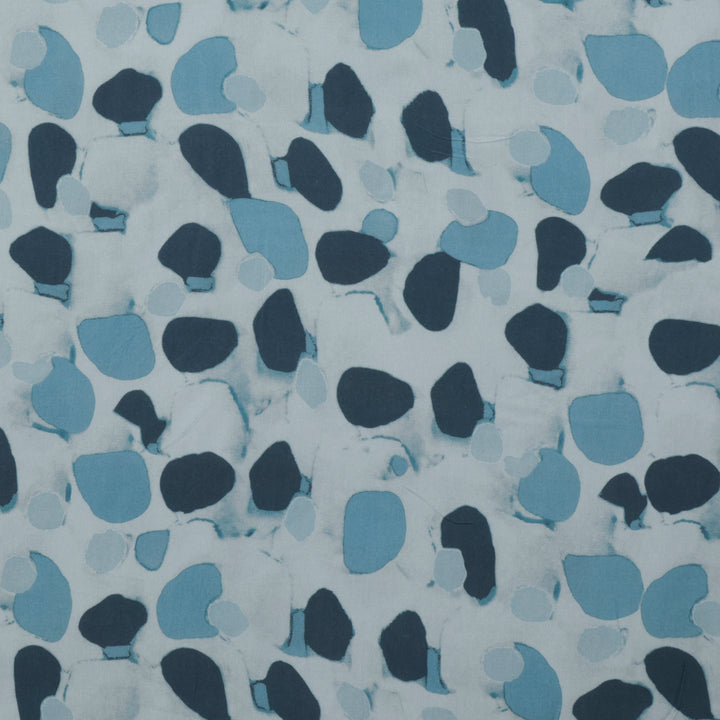 Viscose - Amelia - Challis Print - Blue Small Dot