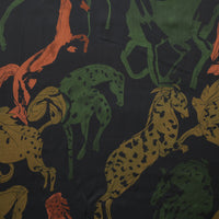 Viscose - Luna - Digital Challis Print - Black Green