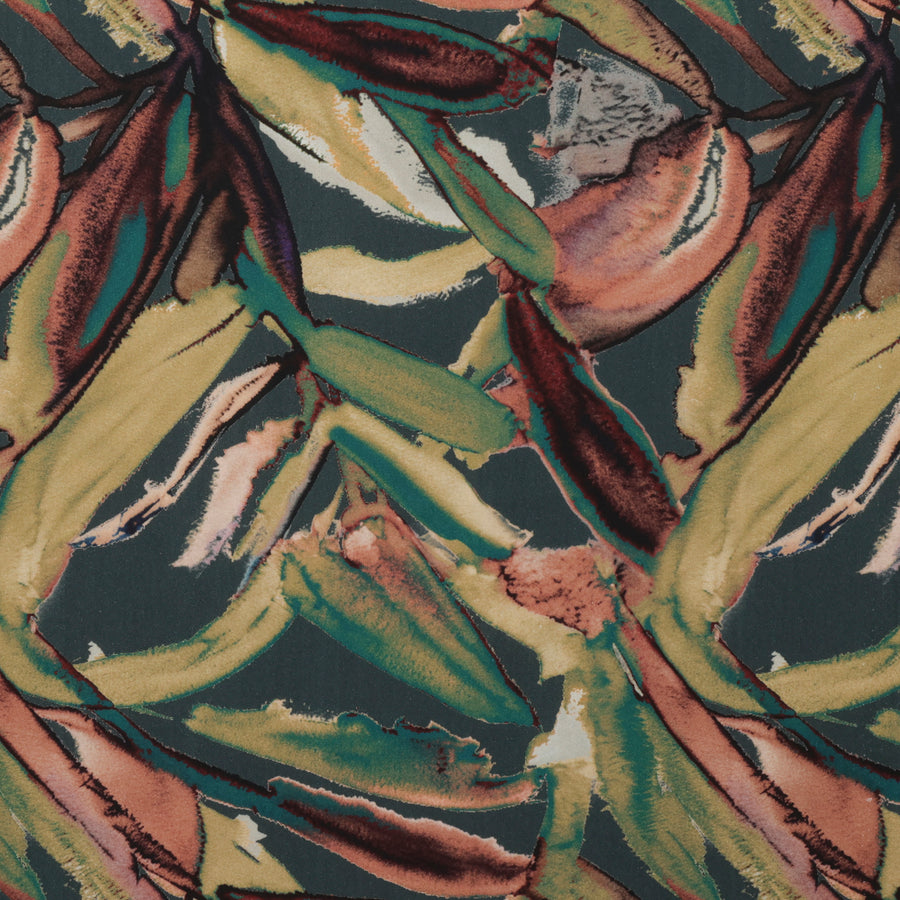 Viscose - Noelle - Digital Twill Print - Green Combo