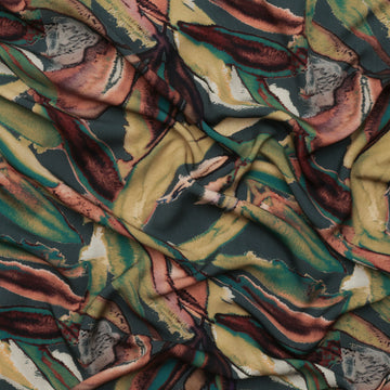 Viscose - Noelle - Digital Twill Print - Green Combo