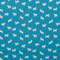 Ruby Star - Cotton - Animal Animal - Baby Goats - Vintage Blue