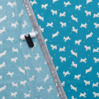 Ruby Star - Cotton - Animal Animal - Baby Goats - Vintage Blue