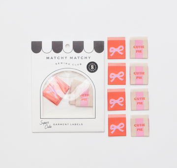 Matchy Matchy Sewing Club - Sewing Labels - Cutie Pie Bow