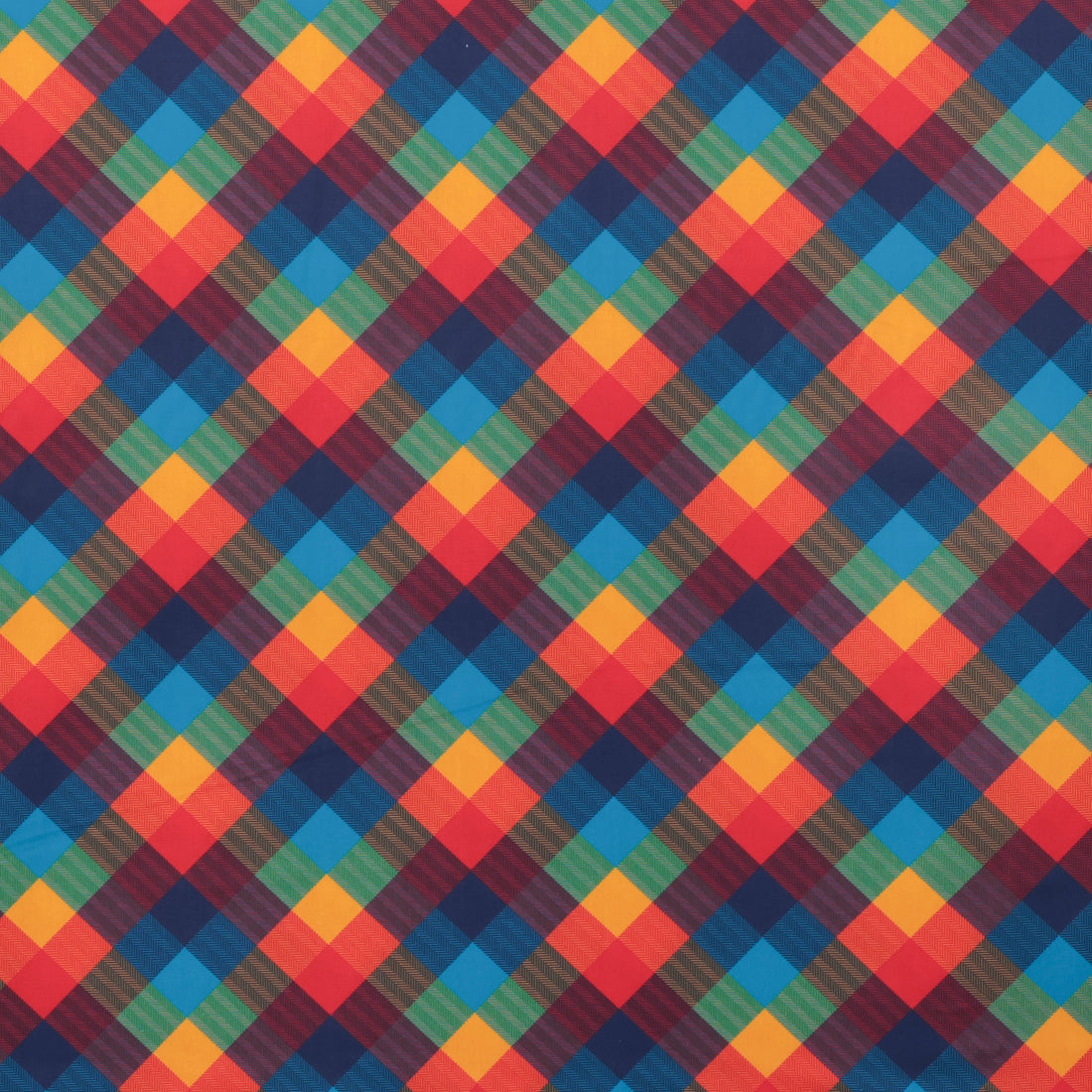 Cotton - Woven - Digital Tartan Print - Multi