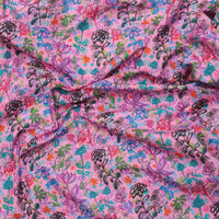 Cotton - Woven - Print - Bright Flowers - Pink