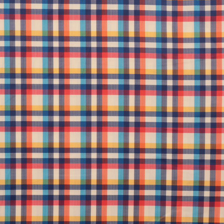 Cotton - Woven - Digital Tartan Print - Orange