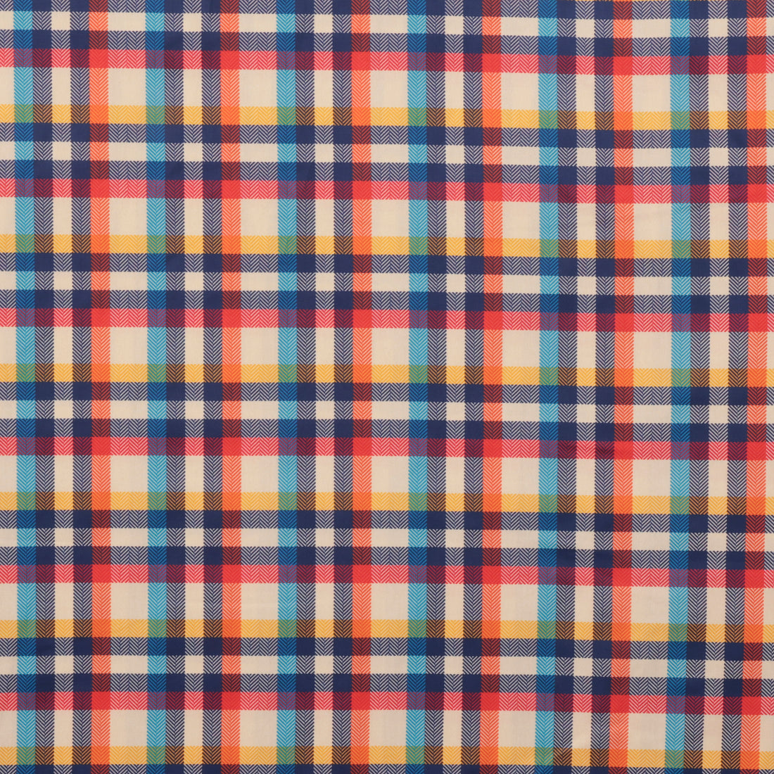 Cotton - Woven - Digital Tartan Print - Orange