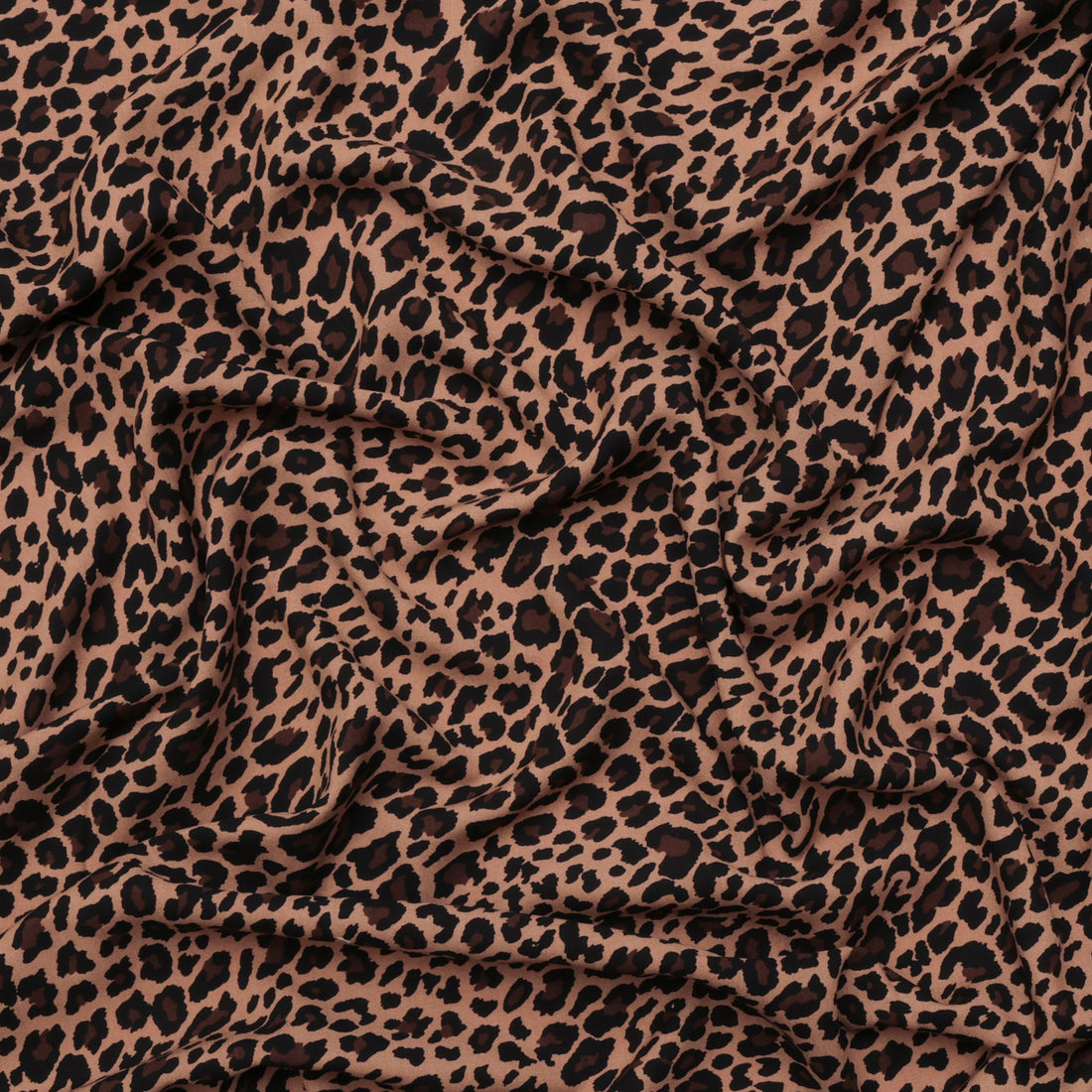 Rayon - Challis Print - Animal Print Brown