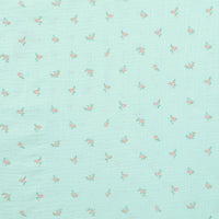 Cotton - Double Gauze - Mini Flowers - Light Mint