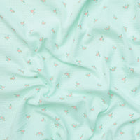 Cotton - Double Gauze - Mini Flowers - Light Mint