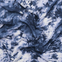 Rayon - Crepon - Tie Dye - Indigo Blue