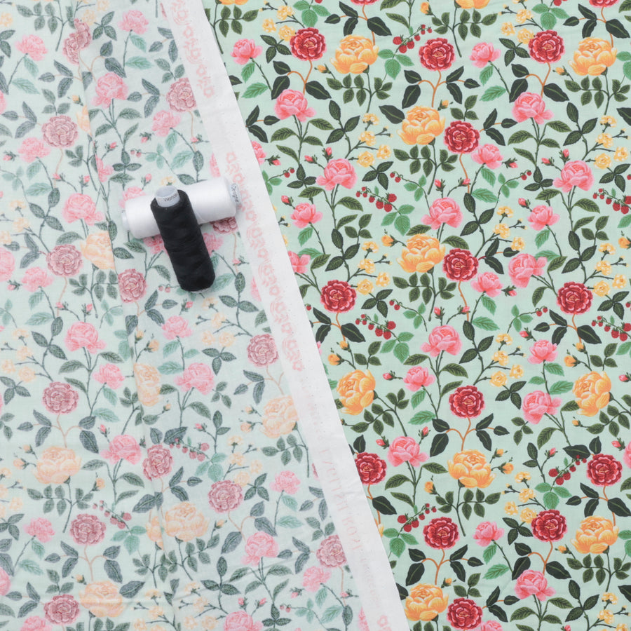 Rifle Paper Co. - Cotton - English Rose - Roses - Mint