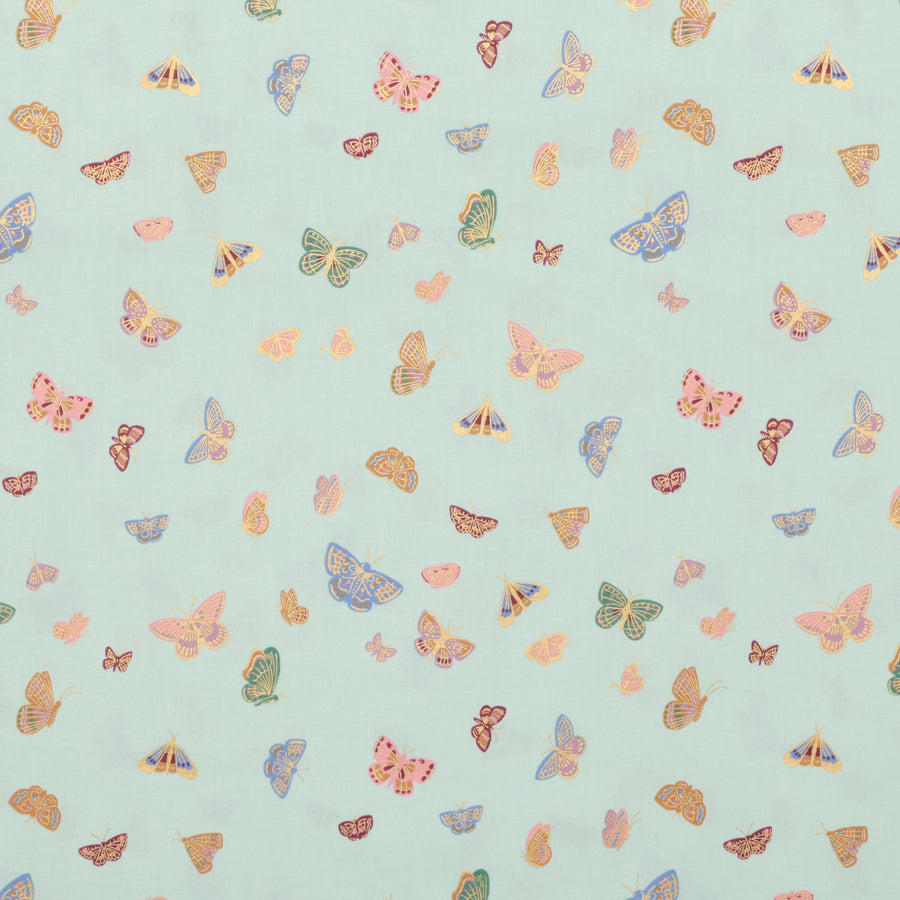 Rifle Paper Co. - Cotton - English Rose - Butterfly House - Mint