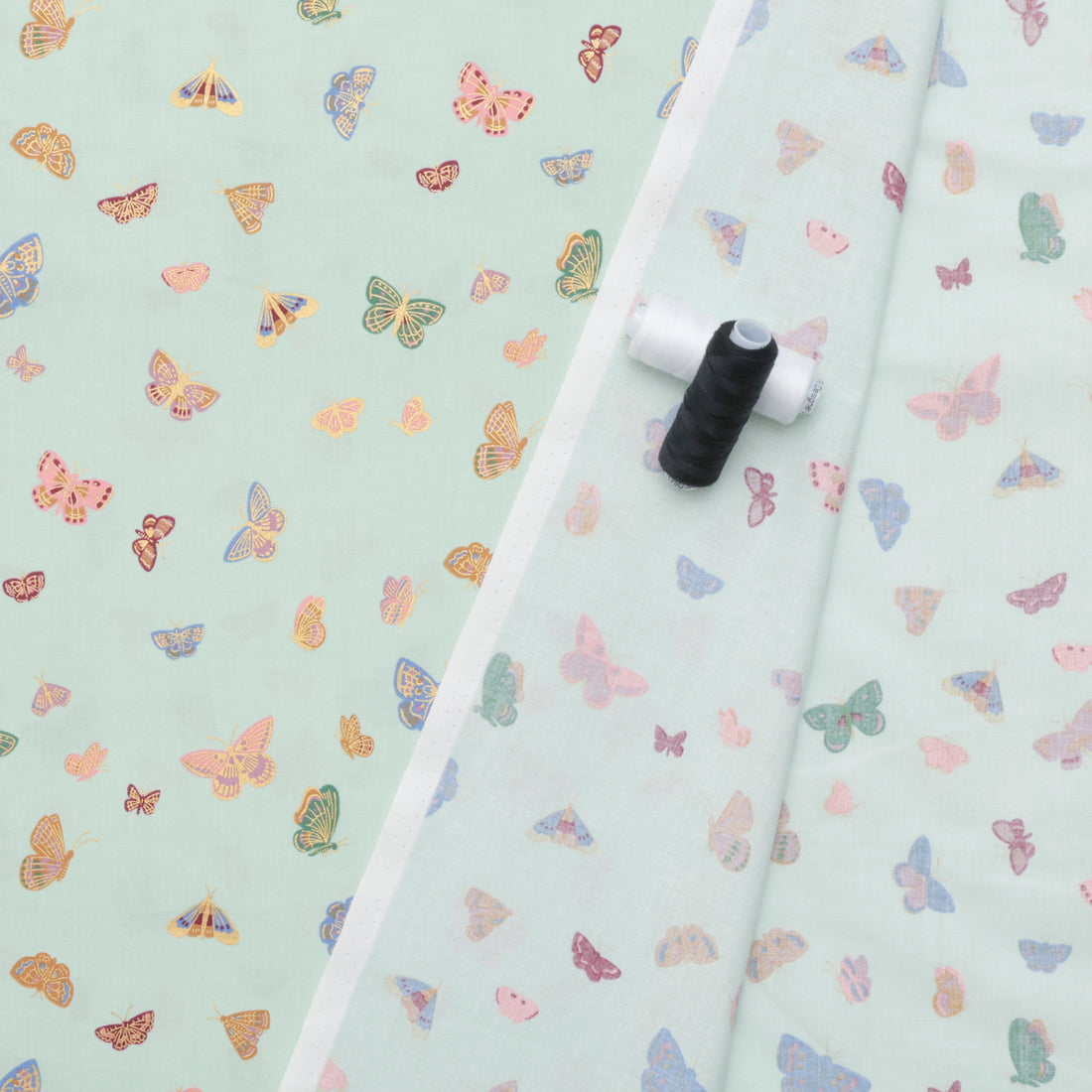 Rifle Paper Co. - Cotton - English Rose - Butterfly House - Mint