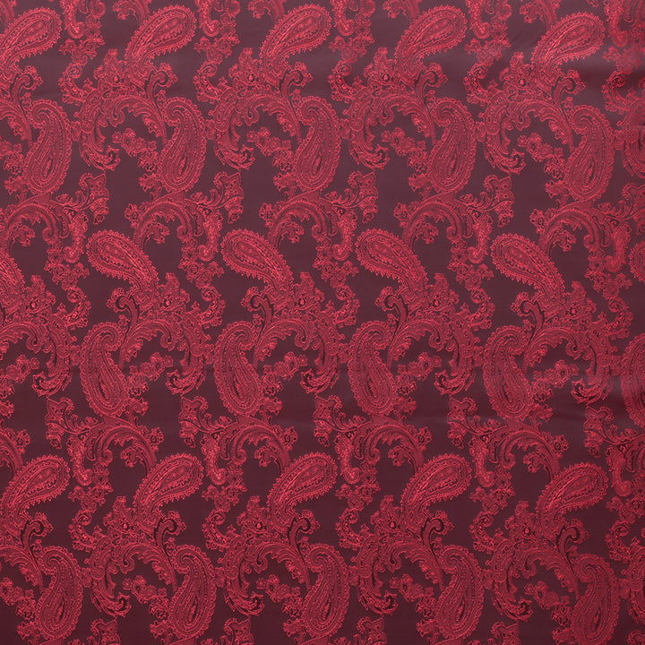 Poly Viscose - Lining - Paisley - Red